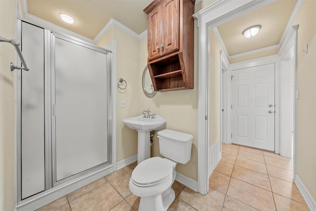 110 Bob White Cir, Lorena, TX 76655 - full bathroom with tile patterned floors, baseboards, and a stall shower