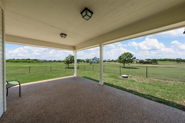 110 Bob White Cir, Lorena, TX 76655 - view of patio featuring a fenced backyard and a rural view