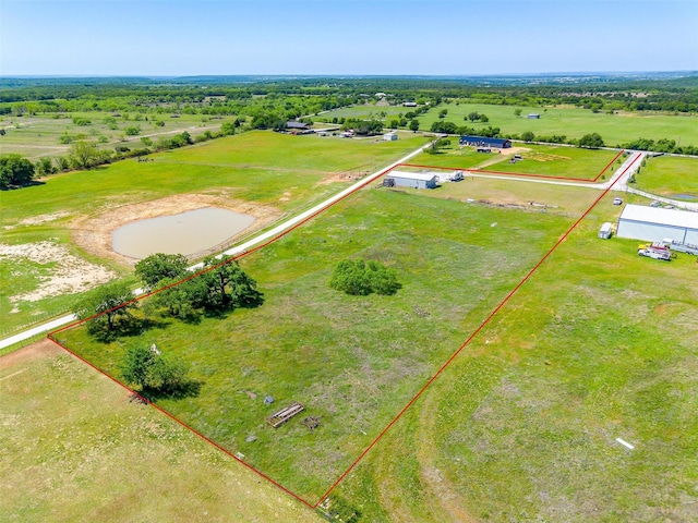 bird's eye view featuring a rural view