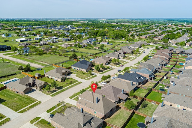 aerial view featuring a residential view