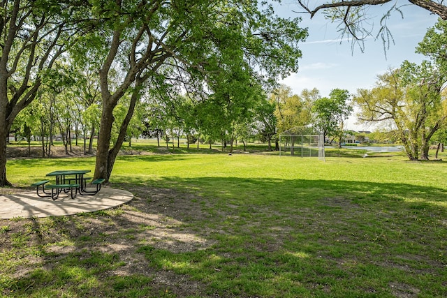 view of property's community featuring a yard