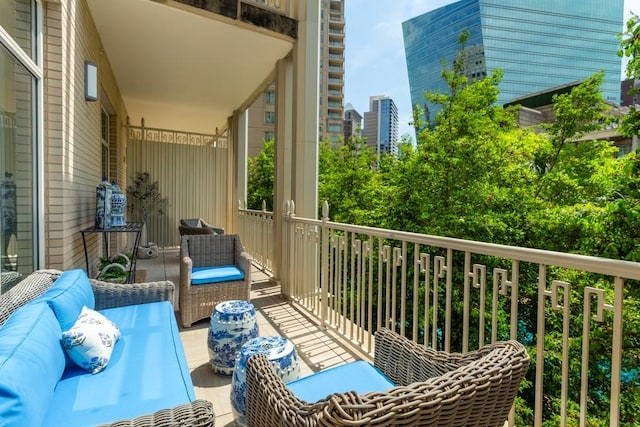 balcony with outdoor lounge area