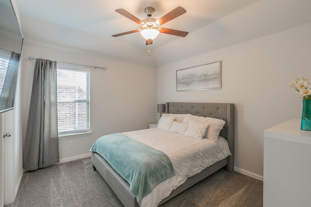 2061 Miramar Dr, Little Elm, TX 75068 - bedroom featuring ceiling fan, carpet floors, and baseboards