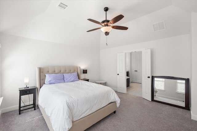 1503 Evening Primrose Dr, Mansfield, TX 76063 - bedroom featuring lofted ceiling, light carpet, ceiling fan, and baseboards