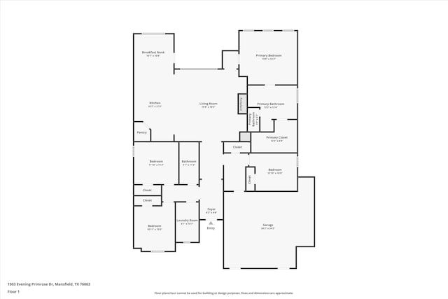 1503 Evening Primrose Dr, Mansfield, TX 76063 - property floor plan
