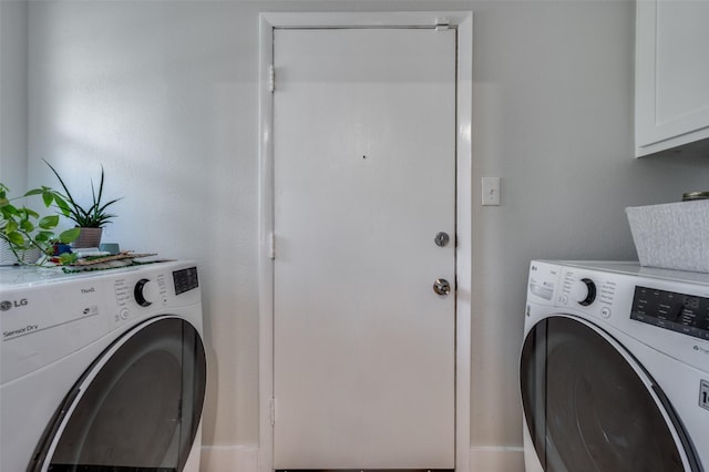 laundry area with cabinet space