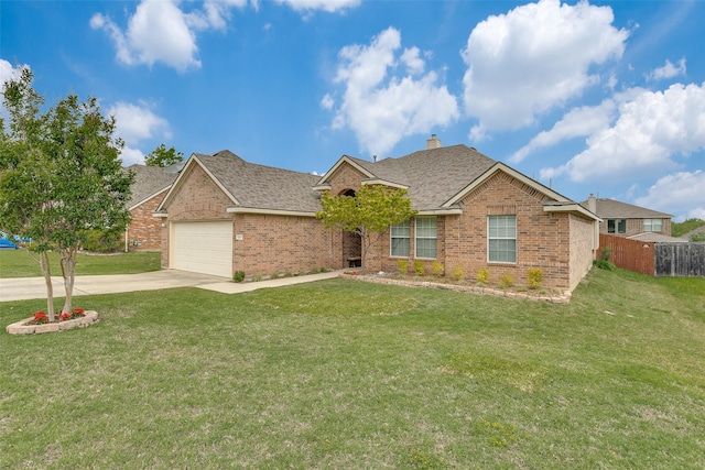 1327 Hill View Trl, Wylie, TX 75098 - ranch-style home featuring fence, a garage, driveway, and brick siding