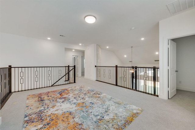4600 Paintbrush Way, Aubrey, TX 76227 - interior space with recessed lighting, vaulted ceiling, visible vents, and baseboards