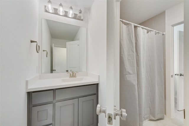 4600 Paintbrush Way, Aubrey, TX 76227 - bathroom featuring a shower with curtain and vanity