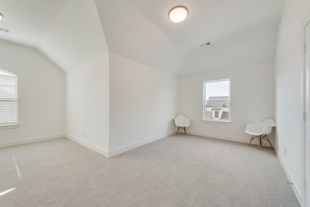 4600 Paintbrush Way, Aubrey, TX 76227 - bonus room featuring vaulted ceiling, carpet floors, baseboards, and visible vents