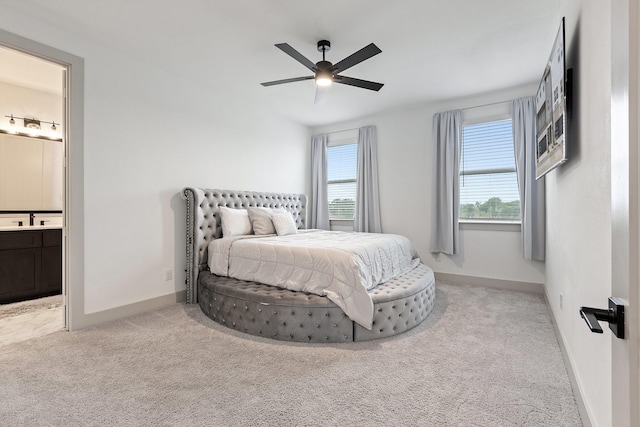 2635 Carmelita St, Dallas, TX 75212 - bedroom featuring carpet, ensuite bathroom, and ceiling fan