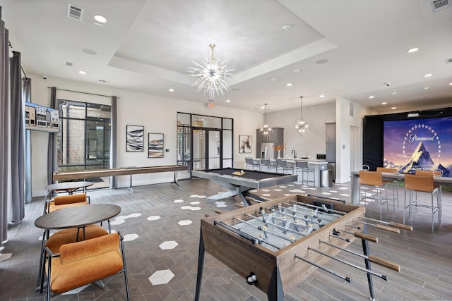 2635 Carmelita St, Dallas, TX 75212 - lobby with recessed lighting and a security system