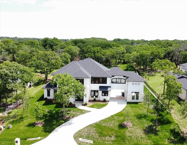 4120 Ridgecrest Dr, Flower Mound, TX 75022 - aerial view with a view of trees