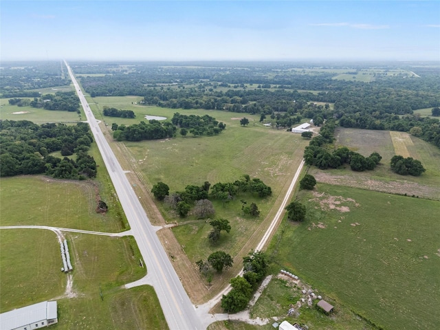 bird's eye view with a rural view