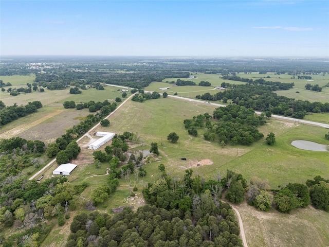 bird's eye view with a rural view