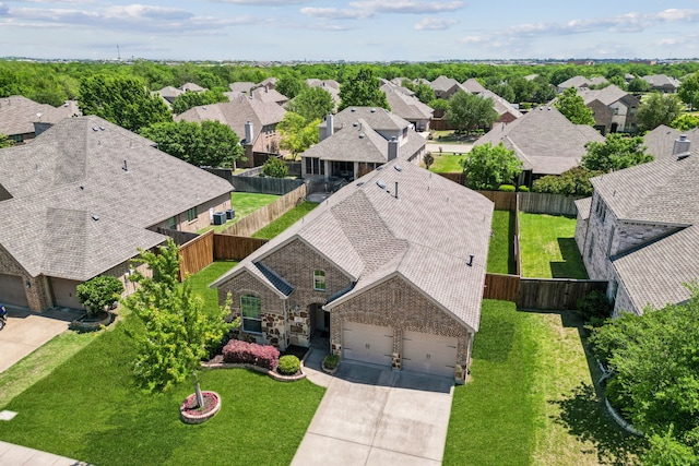 aerial view featuring a residential view