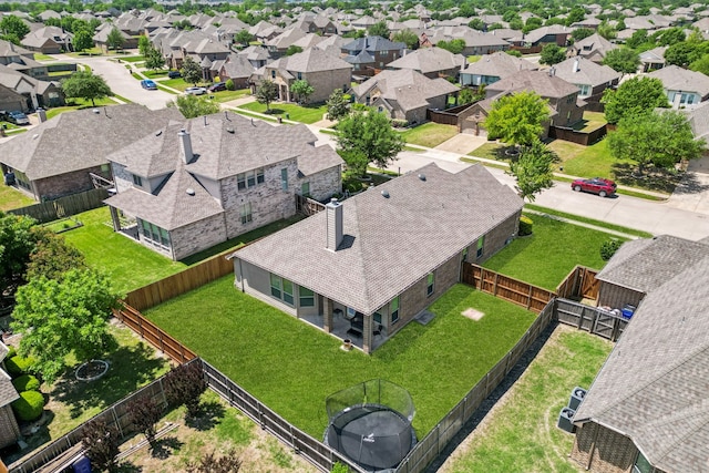 drone / aerial view with a residential view