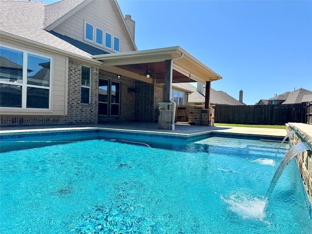 1005 Walford Dr, Forney, TX 75126 - view of pool with ceiling fan and a patio area