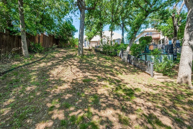 view of fenced backyard