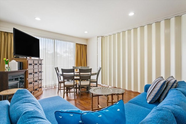 4924 Cobbs Dr Unit 3D, Waco, TX 76710 - living room with wood finished floors and recessed lighting