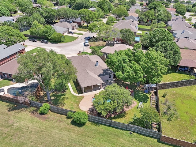 drone / aerial view featuring a residential view