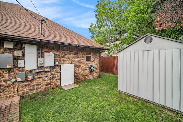 5625 Guadalajara Dr, North Richland Hills, TX 76180 - view of yard with an outbuilding and a shed
