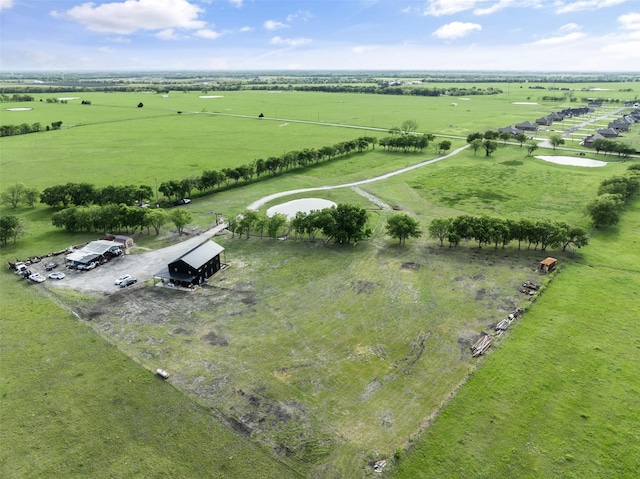 drone / aerial view featuring a rural view