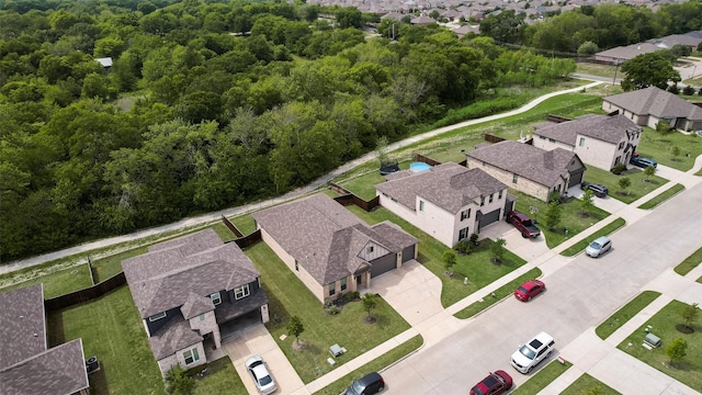 drone / aerial view with a residential view