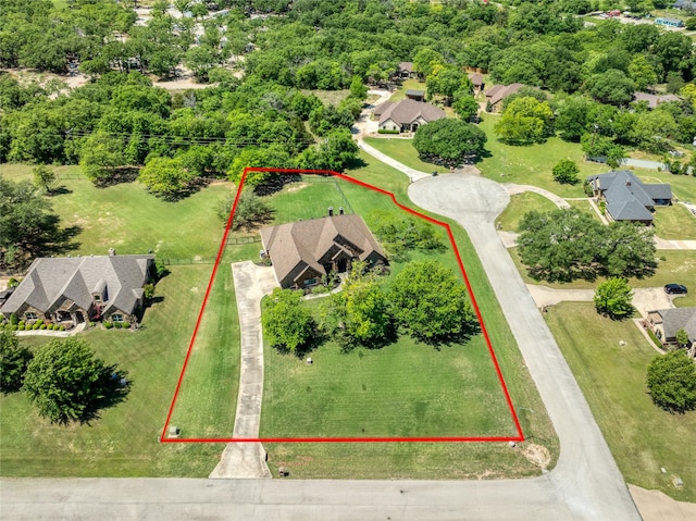 aerial view featuring a residential view
