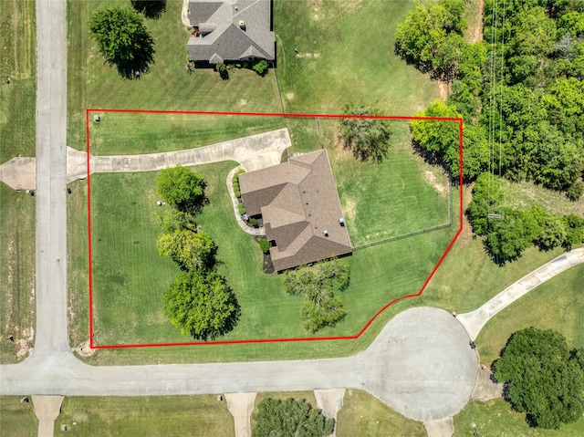 drone / aerial view featuring a residential view