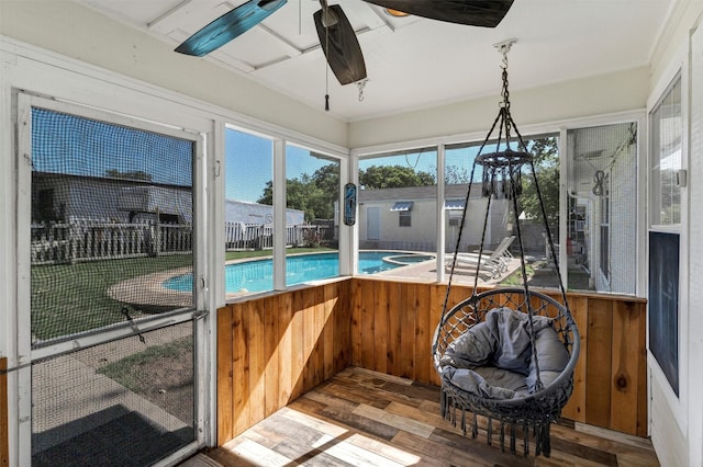 13122 Lipan Hwy, Lipan, TX 76462 - sunroom with a ceiling fan