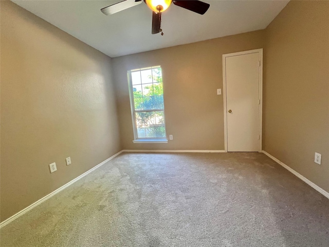 525 Reagan Ln, Burleson, TX 76028 - carpeted empty room featuring baseboards and ceiling fan