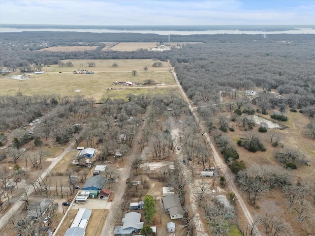 drone / aerial view with a rural view
