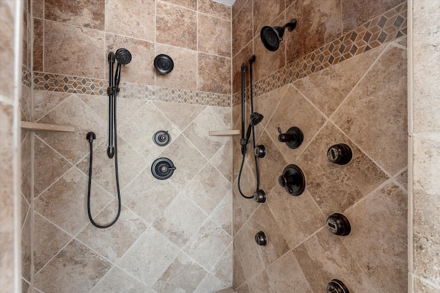 room details with tiled shower