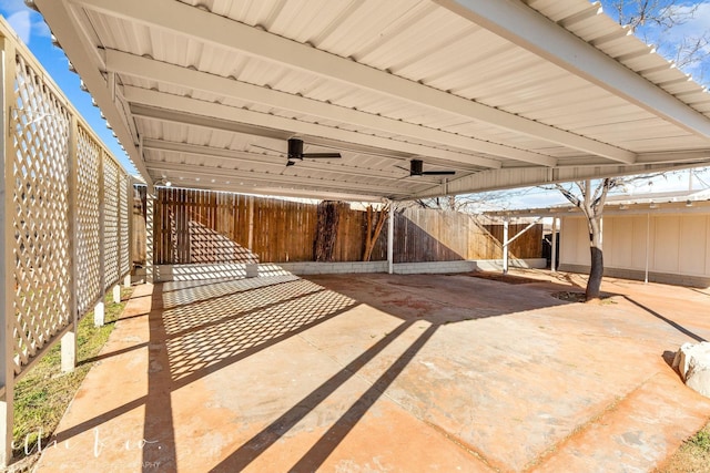 view of patio / terrace featuring a fenced backyard