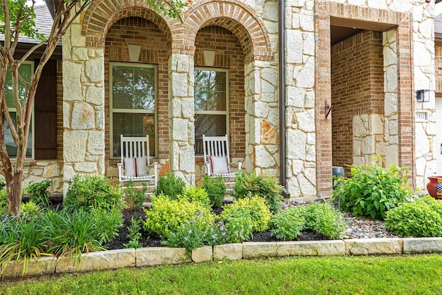 7512 Sabine Dr, Mckinney, TX 75071 - property entrance with brick siding and stone siding