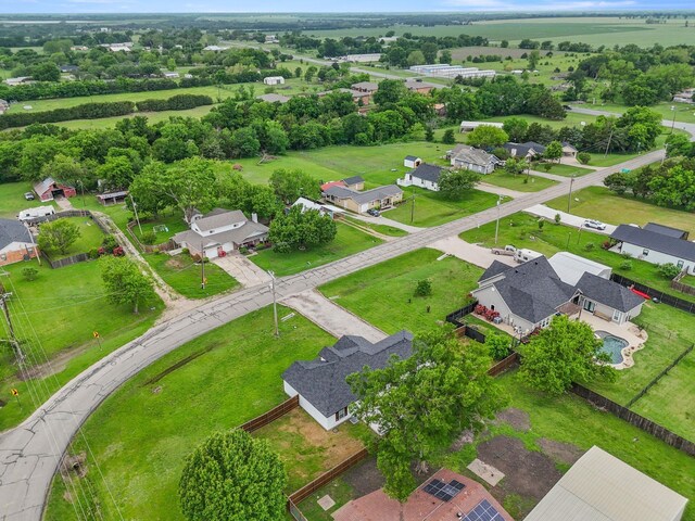 aerial view with a residential view