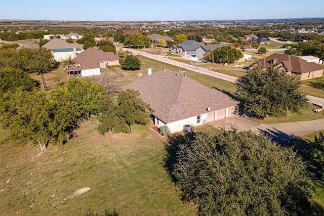 aerial view with a residential view