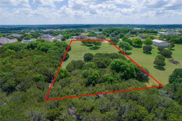 286 Stone Mountain Rd, Cresson, TX 76035 - aerial overview of property's location featuring property boundaries highlighted and a forest
