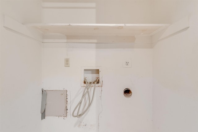 laundry room with laundry area, hookup for an electric dryer, and hookup for a washing machine