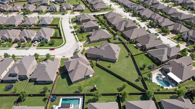 aerial view featuring a residential view