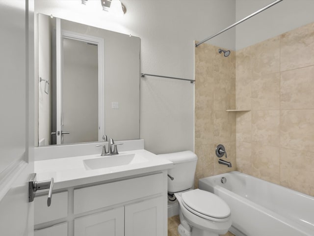 4600 Crossvine Dr, Prosper, TX 75078 - bathroom featuring toilet,  shower combination, and vanity