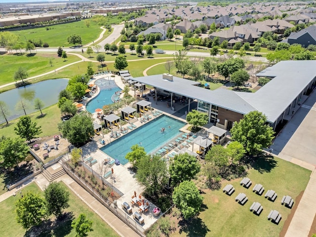 4600 Crossvine Dr, Prosper, TX 75078 - aerial view of a pool and a large body of water