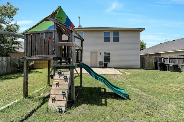 12109 Arbor Lake Rd, Rhome, TX 76078 - view of playground featuring a lawn and a fenced backyard