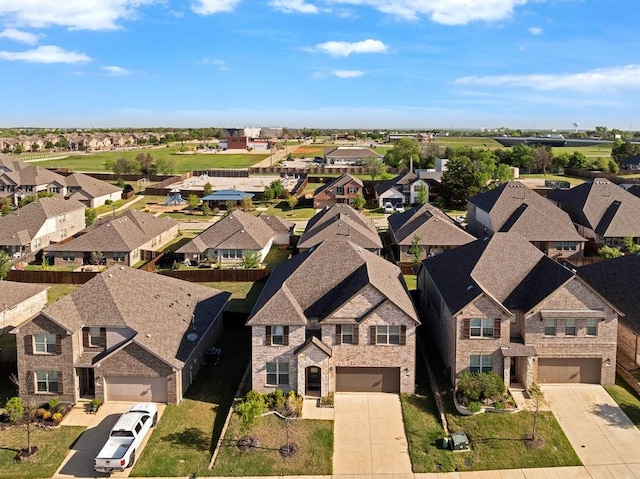 aerial view featuring a residential view