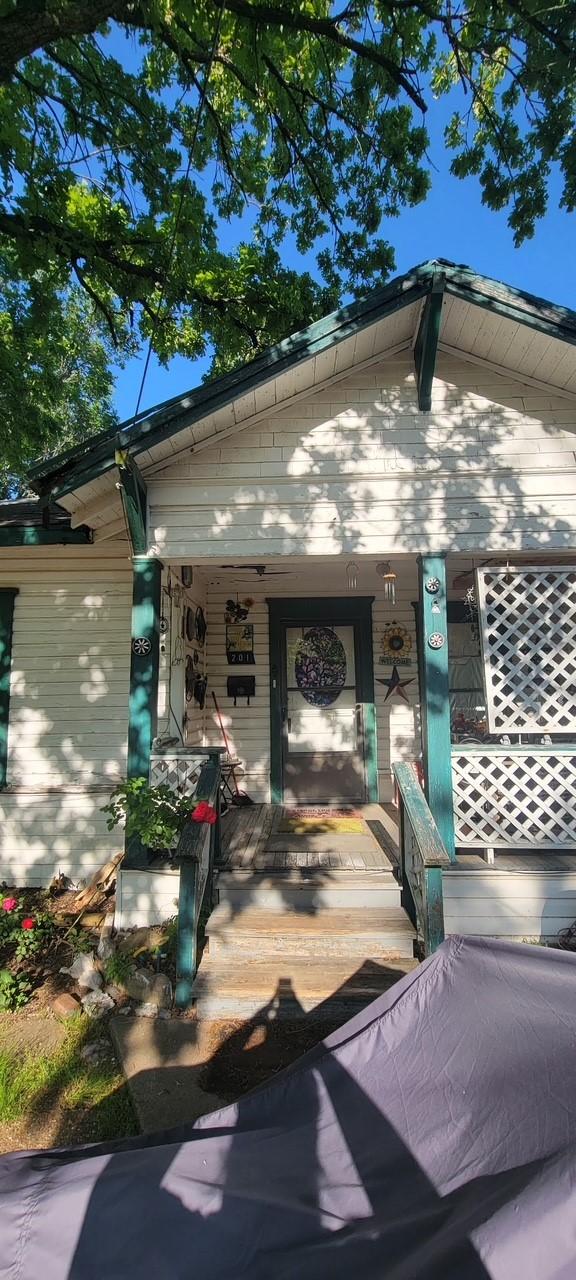 exterior space with covered porch