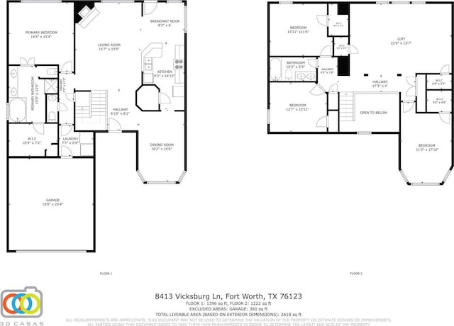 8413 Vicksburg Ln, Fort Worth, TX 76123 - home floor plan