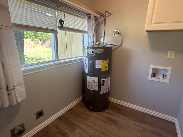 utility room with water heater