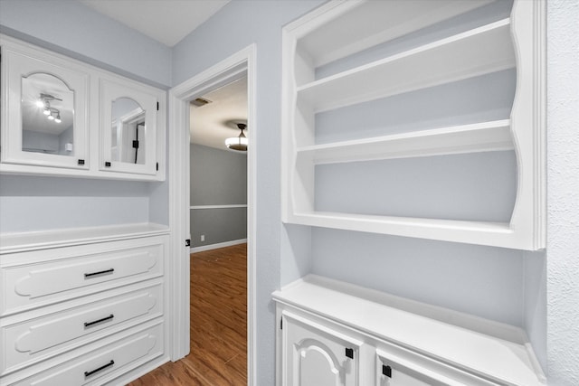interior space with wood finished floors