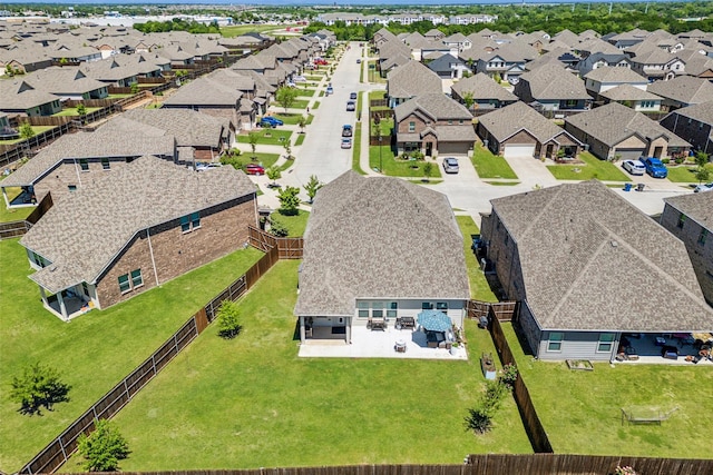 bird's eye view with a residential view